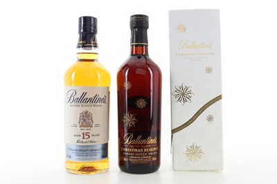 Lot 355 - BALLANTINE'S CHRISTMAS RESERVE AND 15 YEAR OLD