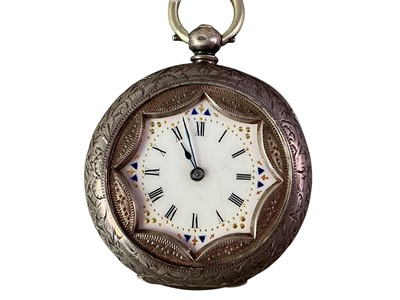Lot 461 - SILVER CASED POCKET WATCH