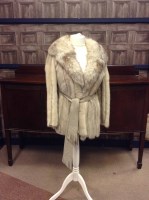 Lot 1439 - ARCTIC FOX AND SABLE FUR JACKET the vertical...