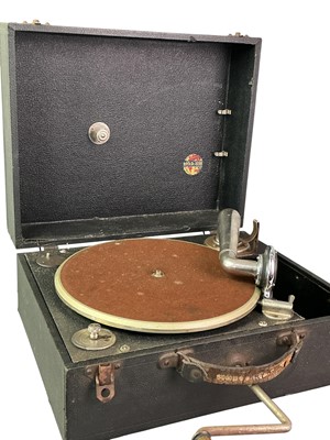 Lot 497 - WIND UP PORTABLE GRAMOPHONE