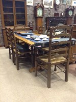 Lot 1444 - OAK REFECTORY DINING TABLE OF 17TH CENTURY...