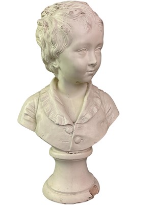 Lot 382 - PLASTER BUST OF A BOY