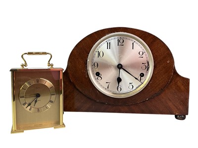 Lot 188 - MAHOGANY CASED MANTEL CLOCK
