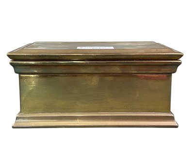Lot 484 - BRASS TEA CADDY