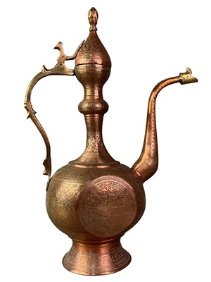 Lot 587 - GROUP OF MIDDLE EASTERN COPPER WARES