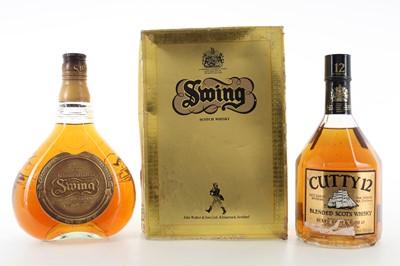Lot 336 - CUTTY SARK 12 YEAR OLD 75CL AND JOHNNIE WALKER SWING 75CL