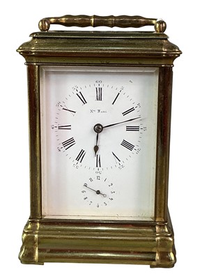 Lot 601 - BRASS CARRIAGE CLOCK