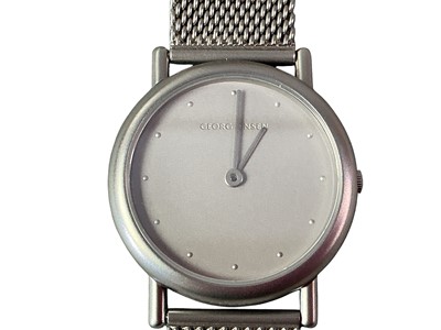 Lot 609 - GEORG JENSEN LADY'S STAINLESS STEEL WRIST WATCH