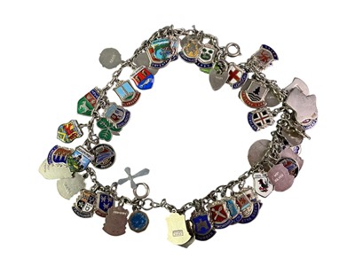Lot 637 - SILVER CHARM BRACELET