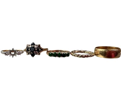 Lot 639 - FIVE GOLD RINGS