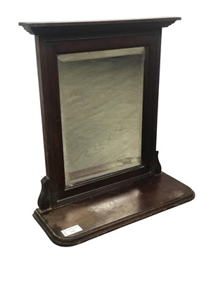 Lot 541 - MAHOGANY FRAMED TOILET MIRROR