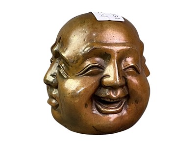 Lot 655 - SMALL CHINESE FOUR FACED DESK WEIGHT
