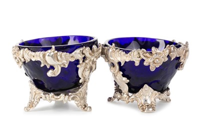Lot 921 - PAIR OF VICTORIAN SILVER SALTS