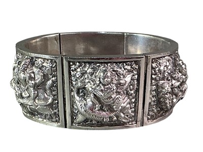 Lot 667 - THREE MIXED METAL BRACELETS