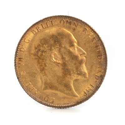 Lot 90 - EDWARD VII GOLD SOVEREIGN