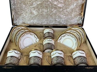 Lot 673 - PARAGON PORCELAIN DEMI TASSE COFFEE SET