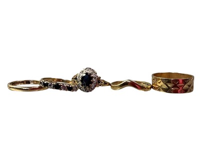 Lot 698 - FIVE GOLD RINGS