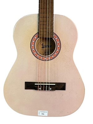 Lot 556 - LAUREN PINK GUITAR