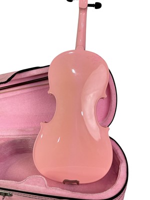 Lot 552 - PINK STUDENT 1/2 VIOLIN BY GRAR4MUSIC
