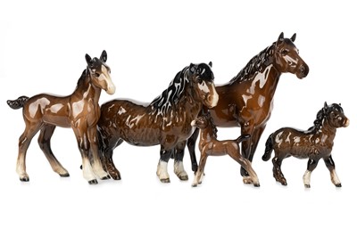 Lot 465 - BESWICK, THREE HORSE FIGURES