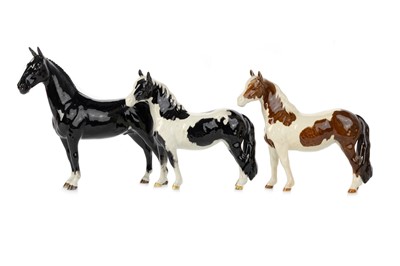 Lot 469 - BESWICK, GROUP OF THREE HORSES