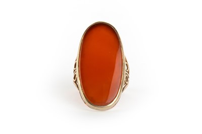 Lot 706 - VICTORIAN STYLE CARNELIAN DRESS RING