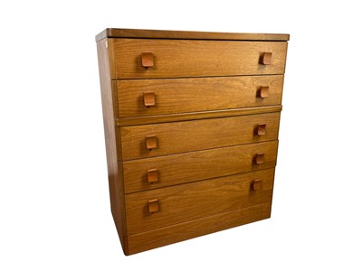 Lot 567 - TEAK CHEST OF DRAWERS