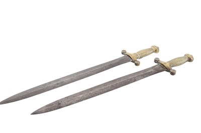 Lot 37 - PAIR OF FRENCH 1831 PATTERN SHORT SWORDS
