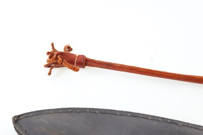 Lot 644 - FIVE LEATHER MACHETE SHEATHS