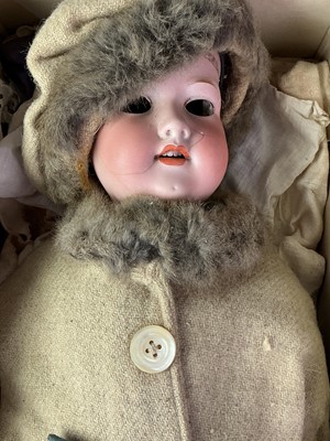 Lot 39 - LARGE BISQUE HEADED DOLL
