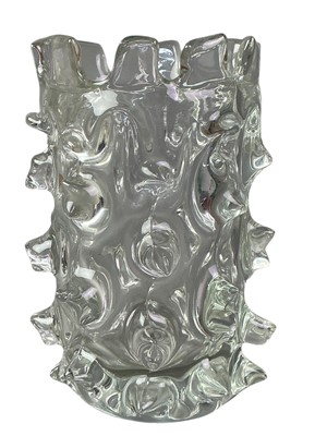 Lot 61 - MID-CENTURY TEXTURED ART GLASS VASE