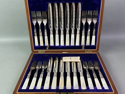 Lot 75 - SUITE OF SILVER PLATED CUTLERY