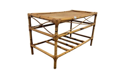 Lot 72 - TWO CHINESE STYLE BAMBOO TABLES