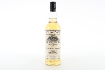 Lot 127 - SPRINGBANK 1993 10 YEAR OLD PRIVATE CASK #9 FOR JACK WISHART & FRIENDS