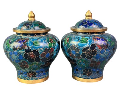 Lot 196 - PAIR OF CHINESE CLOISONNÉ VASES