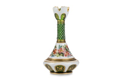 Lot 499 - BOHEMIAN CAMEO CUT GLASS VASE