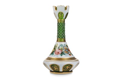 Lot 490 - BOHEMIAN CAMEO CUT GLASS VASE