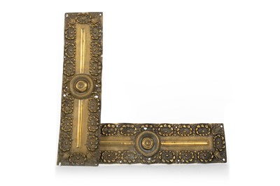 Lot 586 - PAIR OF REGENCY BRASS DOOR FINGER PLATES