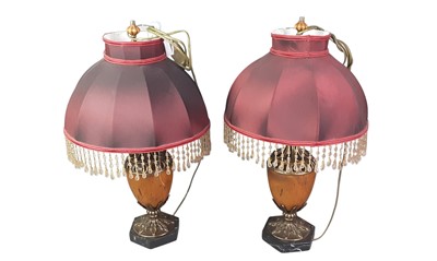 Lot 101 - PAIR OF DECORATIVE LAMPS