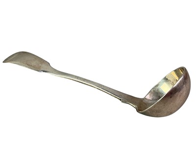Lot 164 - WILLIAM IV SILVER SAUCE LADLE