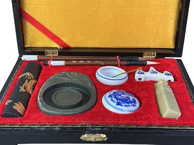 Lot 161 - CHINESE CALLIGRAPHY SET