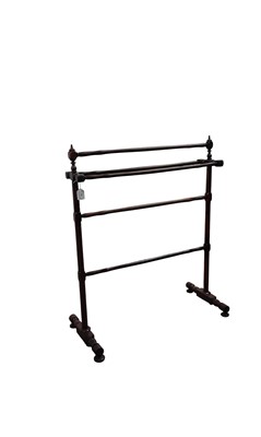 Lot 104 - VICTORIAN MAHOGANY TOWEL RAIL