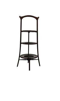 Lot 105 - VICTORIAN MAHOGANY CAKE STAND