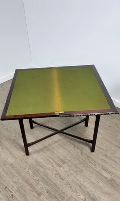 Lot 106 - MAHOGANY TURN OVER CARD TABLE