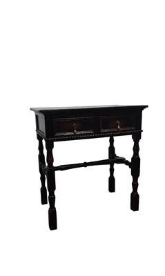 Lot 108 - OAK EBONISED SIDE TABLE