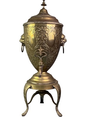 Lot 265 - BRASS SAMOVAR