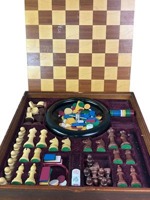 Lot 263 - WOODEN GAMES COMPENDIUM