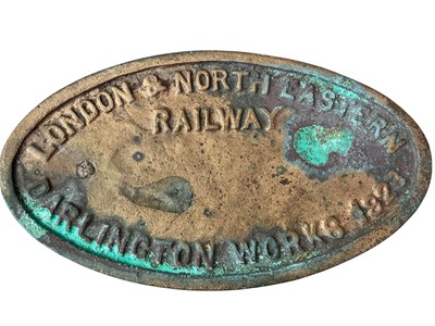 Lot 182 - BRASS RAILWAY PLAQUE