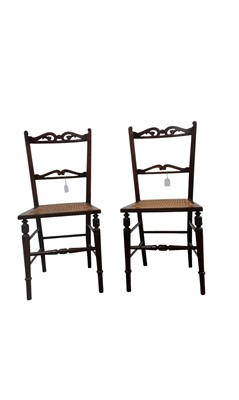 Lot 206 - PAIR OF WINDSOR CANED BEDROOM CHAIRS