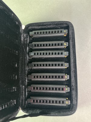 Lot 288 - HOHNER PIEDMONT BLUES HARMONICA SET